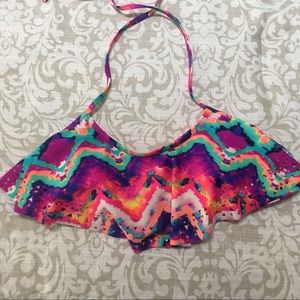 Multicolor Flowy Bikini Top